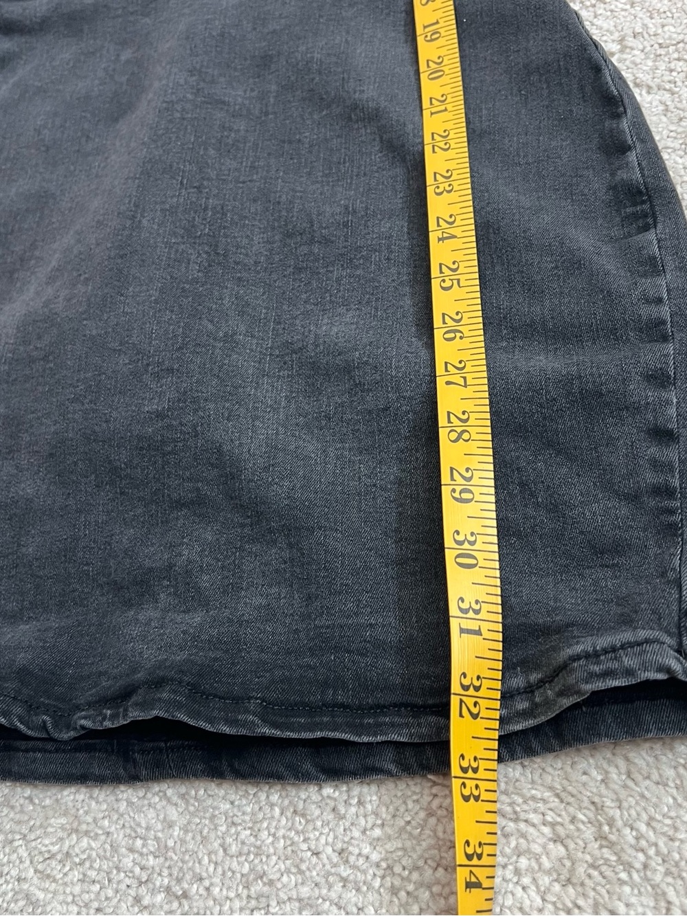 Noisy May NMPELLA Dark Charcoal Washed Denim Fitted Waist Mini Dress S - Picture 7 of 9
